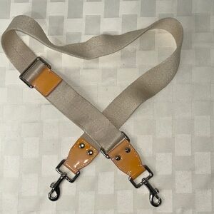 Beige and Brown Women's Bag Strap